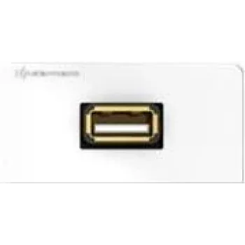 Kindermann Design Click USB 1 modulis sieninis baltas RAL 9010