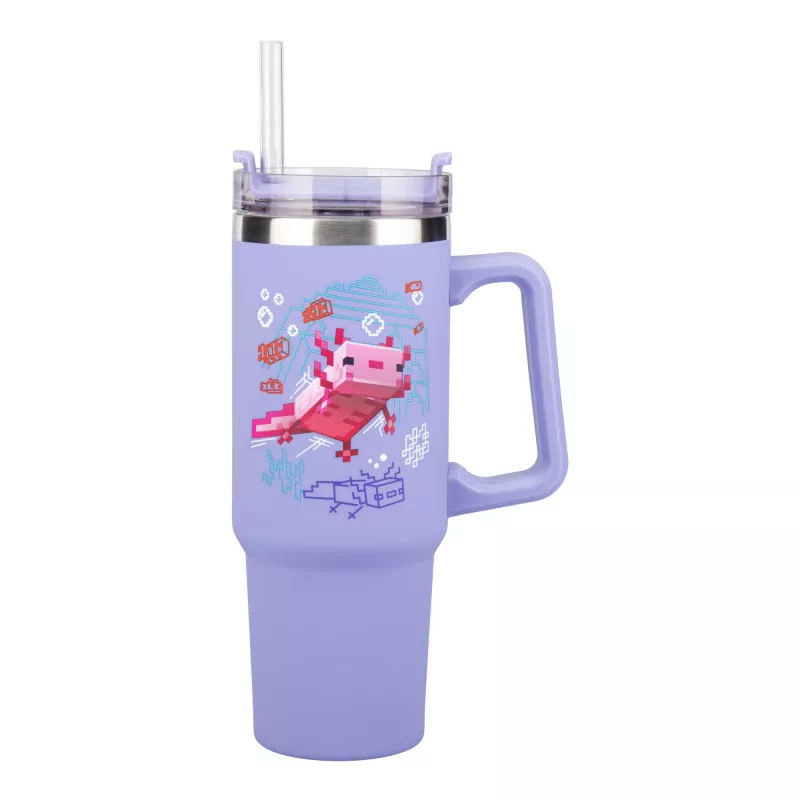 Geriamasis butelis Paladone Minecraft Axolotl 900 ml – daugkartinis vandens butelis