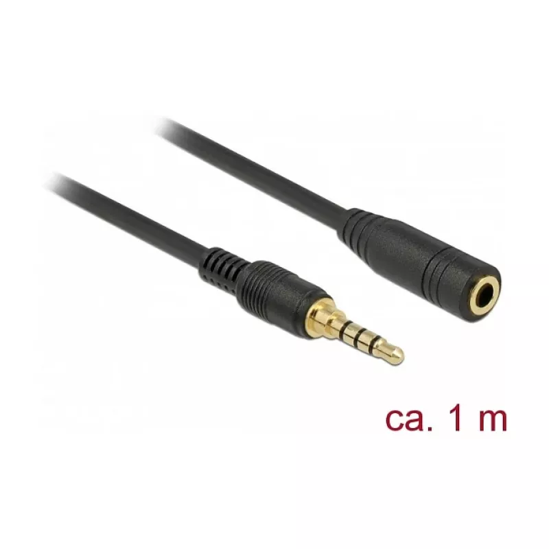 Garso ilginimo laidas DeLOCK 85629 1 m 3,5 mm juodas