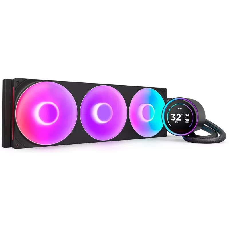 NZXT Kraken Elite 420 RGB 420 mm skysčio aušinimo sistema juoda