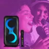 Nešiojamas muzikos centras MANTA SPK0401B100 Bluetooth garsiakalbis, 100 W galia, FM radijas, karaokė, įmontuota baterija, X-BASS