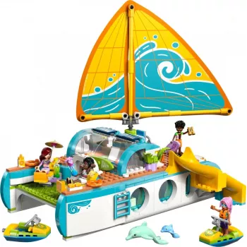 LEGO Friends kelionių laivo nuotykių rinkinys 42664 – 685 detalės, 4 mini lėlytės, nuo 8 metų, 260×190×320 mm