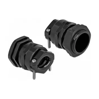 Kabelio įvadas DeLOCK 60361 juodas metalas plastikas