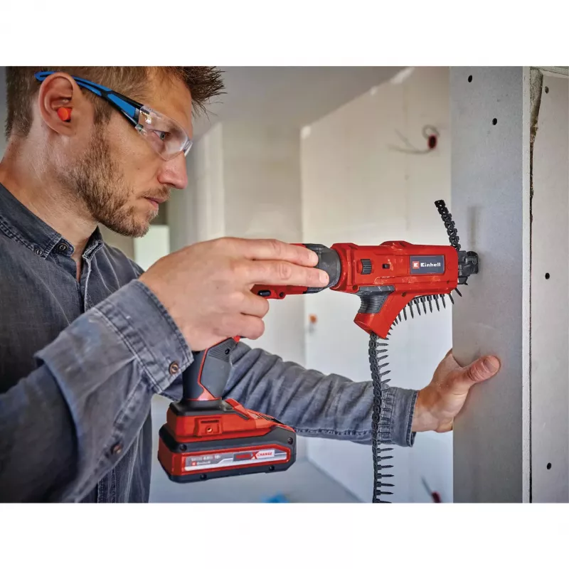 EINHELL priedas – juostinis padeklis gipskartonio varžtams TE‑DY 18 Li ir TC‑DY 710 E – raudonas