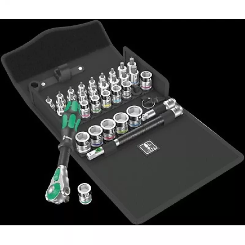 Wera 05003536001 8100 SB All-in Zyklop Speed veržliarakčių rinkinys, 3/8 colio, 35 dalių
