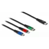 DeLOCK USB įkrovimo laidas 3 viename USB Type-C į Lightning / Micro USB 1 m