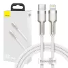 USB-C į Lightning laidas Baseus Cafule 1 m, 20 W, cinko korpusas, baltas