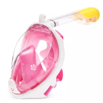 Snorkeling kaukė Free Breath M2068G L/XL rožinė — pilno veido snorkelio kaukė
