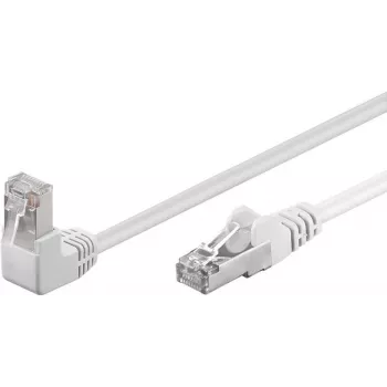 Wentronic Goobay CAT 5e Patch Laidas 1x 90° kampinis, F/UTP, Baltas, 2 m - CCA vario mišinys, 1x RJ45-Kištukas 90° (8P8C) (94179)