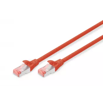 Pataisos laidas Digitus CAT 6 S/FTP DK-1644-005/R 0,5 m raudonas