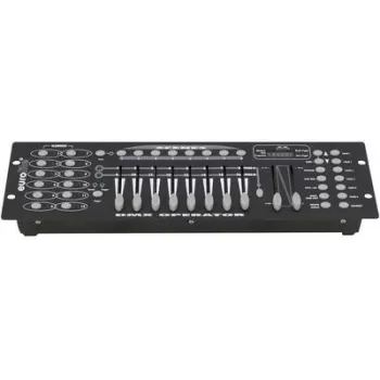DMX apšvietimo valdiklis EUROLITE Operator 192 – 16 kanalų, 19 colių (48,30 cm) stovo