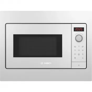 Įmontuojama mikrobangų krosnelė Bosch BFL523MW3, 800 W, 20 L, balta, liečiamas ir sukamas valdymas