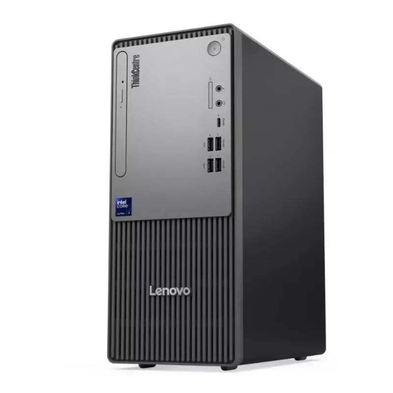 Stalinis kompiuteris Lenovo ThinkCentre Neo 50t G6 Tower – Intel Ultra 7 265, 16GB RAM, 512GB SSD, Windows 11 Pro, DVD, juodas, 3Y OS+1Y CI