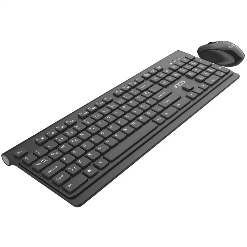 Inca IWS-519 belaidė klaviatūra ir pelė RF QWERTY turkiškas juodas