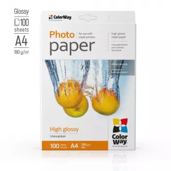 ColorWay Fotopopierius, 100 lapų | 180 g/m² | A4 | Didelės glotnumo
