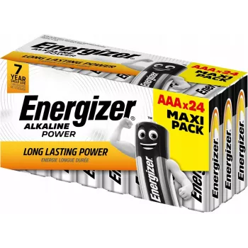Energizer Alkaline Power AAA LR03 baterijos, Maxi pakuotė 24 vnt.