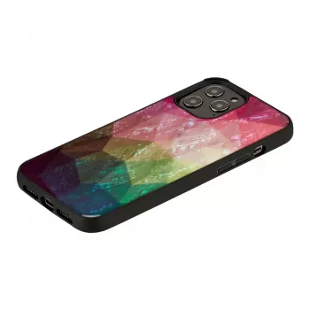 Apsauginis dėklas iKins, skirtas Apple iPhone 12 / 12 Pro – vandens gėlių dizainas, juodas