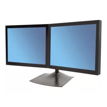 Ergotron DS100 – stovas – horizontalus – dviem LCD ekranams – aliuminis, plienas – juoda – iki 61 cm (24 colių)