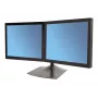 Ergotron DS100 – stovas – horizontalus – dviem LCD ekranams – aliuminis, plienas – juoda – iki 61 cm (24 colių)