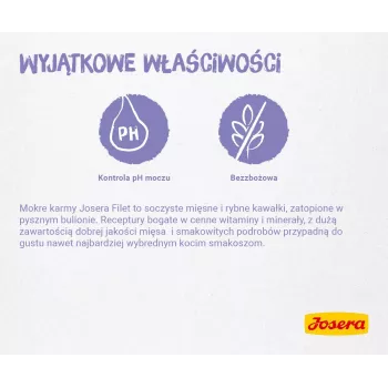 JOSERA vištienos filė su veršiena – šlapias kačių ėdalas – 70 g