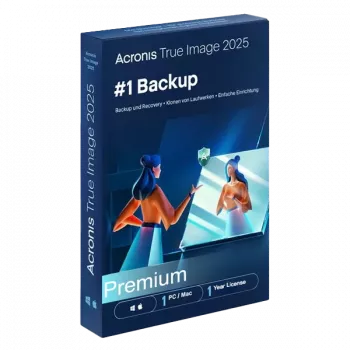 Acronis True Image | Premium + 1 TB debesies saugykla | 1 kompiuteriui / MAC | 1 metai