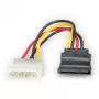 ROLINE adapterio laidas 4 pol. HDD / SATA, kampinis (11.03.1061)