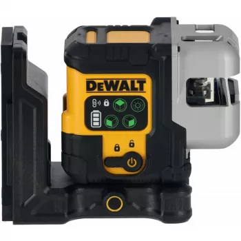Belaidis kelių linijų lazerinis nivelyras DeWalt DCLE14301GB 3×180° kryžminės linijos, 18V, žalios linijos, integruota Powerstack Li‑Ion baterija