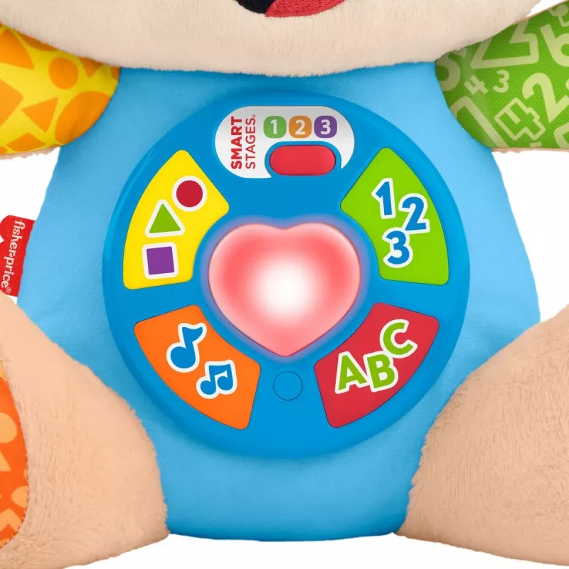 Interaktyvus mokomasis žaislas MATTEL Fisher-Price Learn & Laugh Puppy JFD27 – šviesos, garsai, mygtukai ankstyvajam mokymuisi