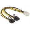 DeLOCK 83433 vidinis maitinimo laidas 0,3 m PCI-E 6+2 kontaktų į 6 kontaktų