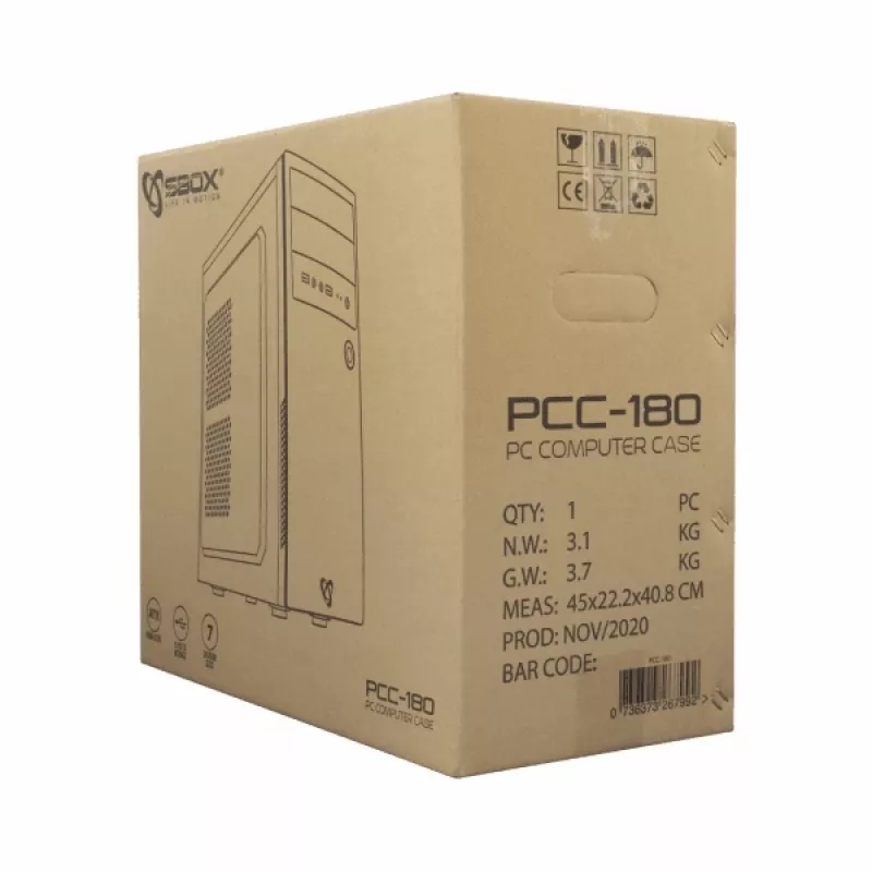 Korpusas Sbox PCC-180 ATX