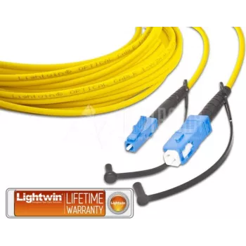 Lightwin LSP-09 LC-SC 2.0 šviesolaidinis kabelis 2 m OS2 geltonas