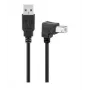 Microconnect USBAB2ANGLED USB kabelis USB 2.0 2 m USB A USB B Juoda