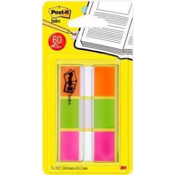 Post-It Flags 3M 680-OLP – lipnios rodyklės, 3 spalvos, 60 vnt.