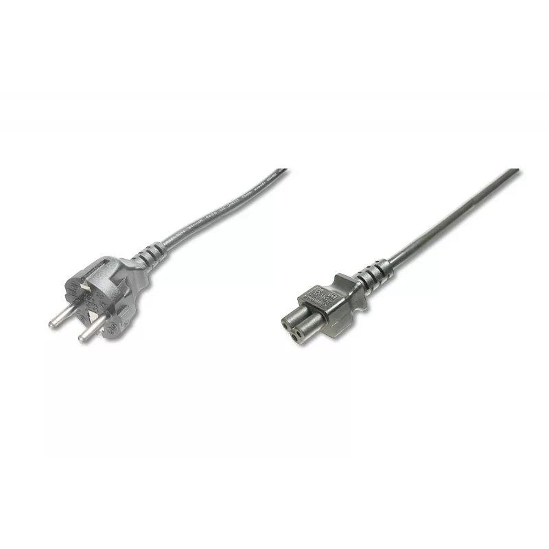 Assmann maitinimo laidas Schuko – C5 M/F, 1,2 m, H05VV-F3G 0,75 mm², juodas (AK-440115-012-S)
