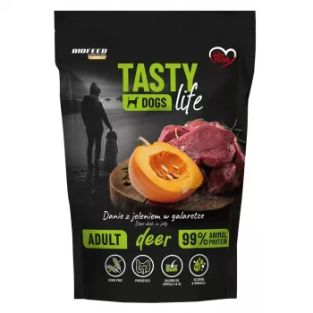 BIOFEED Tasty Dogs Life Deer šlapias ėdalas šunims - 500g