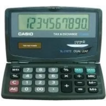 Skaičiuotuvas CASIO SL-210TE-WA-EC 10 skaitmenų, maitinamas saulės ir baterijos