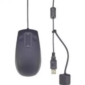 Pramoninė lazerinė pelė Renkforce iM-LM-T01-BK, IP68, laidinė, juoda