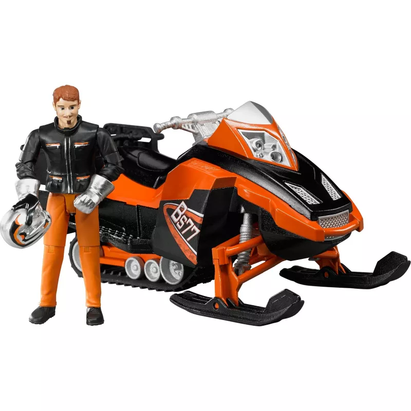 Bruder Sniego motociklas su vairuotoju