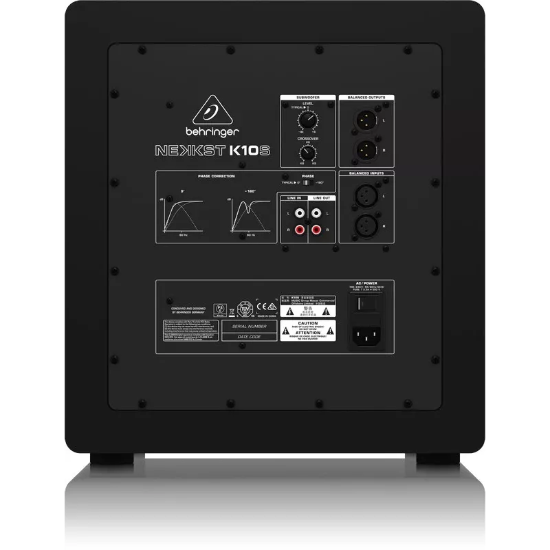 Aktyvus žemų dažnių garsiakalbis Behringer K10S juodas