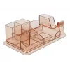 Stalo organizatorius DeLOCK 18341 skaidrus rudas plastikas 145x250x85 mm