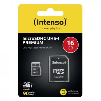 Intenso 16GB microSDHC UHS-I Class 10 atminties kortelė