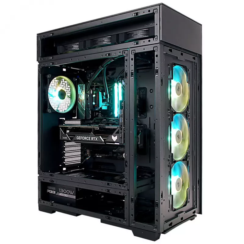 InWin Modfree Deluxe Big-Tower grūdinto stiklo korpusas - juodas