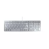 CHERRY KC 6000 SLIM klaviatūra USB QWERTY Nordic sidabrinė, balta