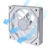 120 mm Lian Li UNI FAN SL-INF Wireless ARGB PWM — Baltas, modulinė magnetinių ventiliatorių sistema