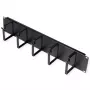 Patch panel ROLINE 19 colių 2U, kabelių kanalas 85x60 mm, plieninis korpusas, juoda