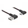 USB laidas DeLOCK EASY-USB 2.0 Type-A kištukas į Type-C kištuką 0,5 m juodas