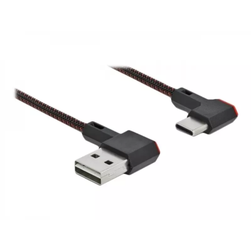 USB laidas DeLOCK EASY-USB 2.0 Type-A kištukas į Type-C kištuką 0,5 m juodas