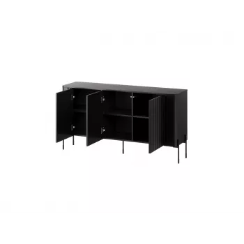 Cama VERA komoda 150x40x80 juodas matinis