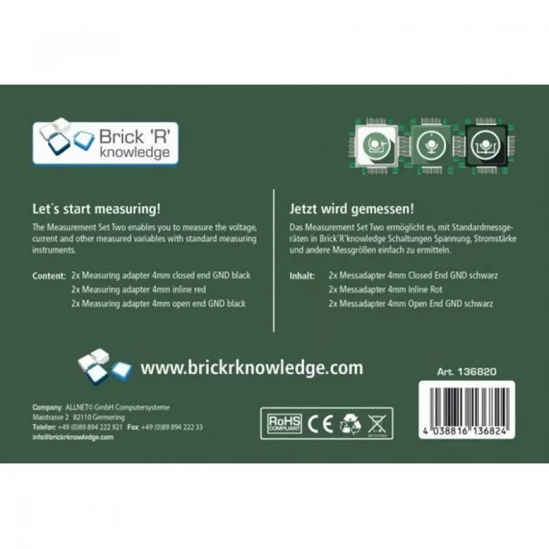 Matavimo adapterių rinkinys ALLNET ALL-BRICK-0638, skirtas Brick’R’knowledge