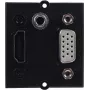 Bachmann 917.226 - 0,2 m - HDMI - VGA - Jack 3,5 mm - HDMI - VGA - Jack 3,5 mm - Kištukas - Lizdas - Juoda